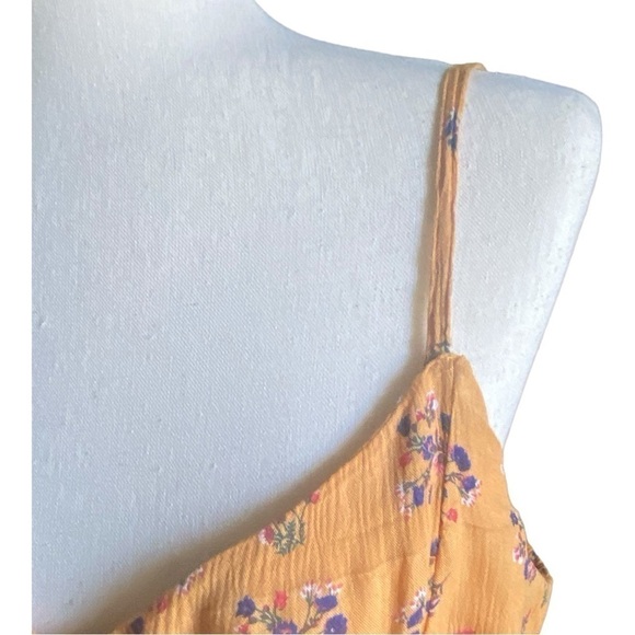 BLUSH-ORANGE FLORAL MIDI DRESS-SIZE XL - Picture 5 of 9